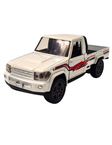 Toyota Land Cruiser Lc 71 platon blanco - Escala 1:38- Sin gasolina