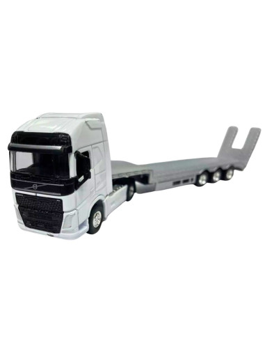 Cama baja Volvo FH blanco - Escala 1:64  - Carros de colección