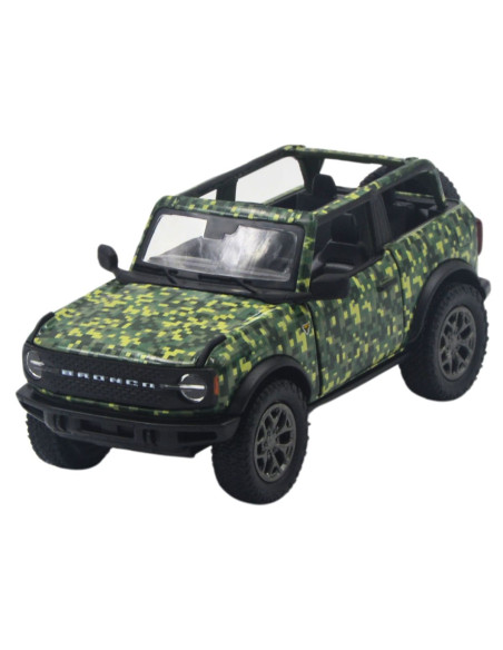 Ford Bronco camuflado descapatodo verde Escala 1:34- Carros de colección