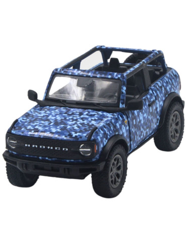 Ford Bronco camuflado descapatodo azul Escala 1:34- Carros de colección