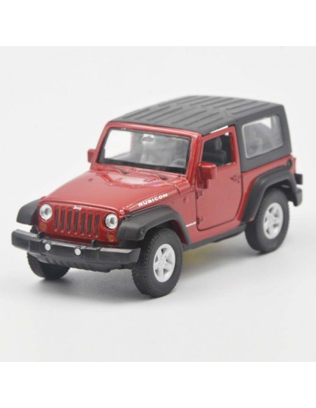 Jeep Wrangler Rubicon carpado rojo  Escala 1:38 - Carros de colección