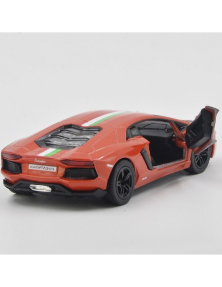 Lamborghini aventador naranja rayas - Escala 1:38 - Tienda de articulos de  colección