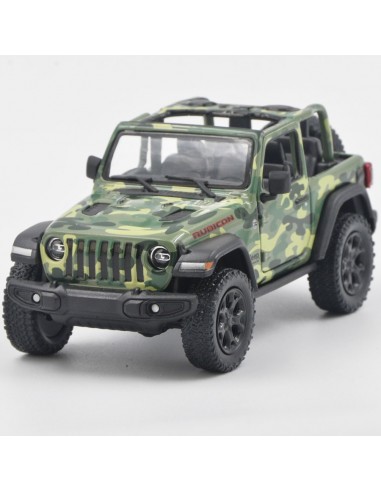 Jeep Wrangler camuflado descapotado verde Escala 1:34- Carros de colección