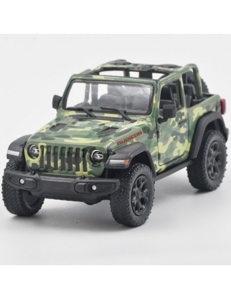 Jeep Wrangler camuflado descapotado verde Escala 1:34- Carros de colección