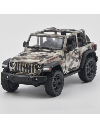 Jeep Wrangler camuflado descapotado beige Escala 1:34- Carros de colección