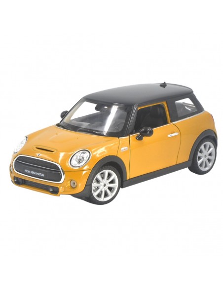 Mini cooper amarillo negro Escala 1:24 - Tienda de coleccionistas.